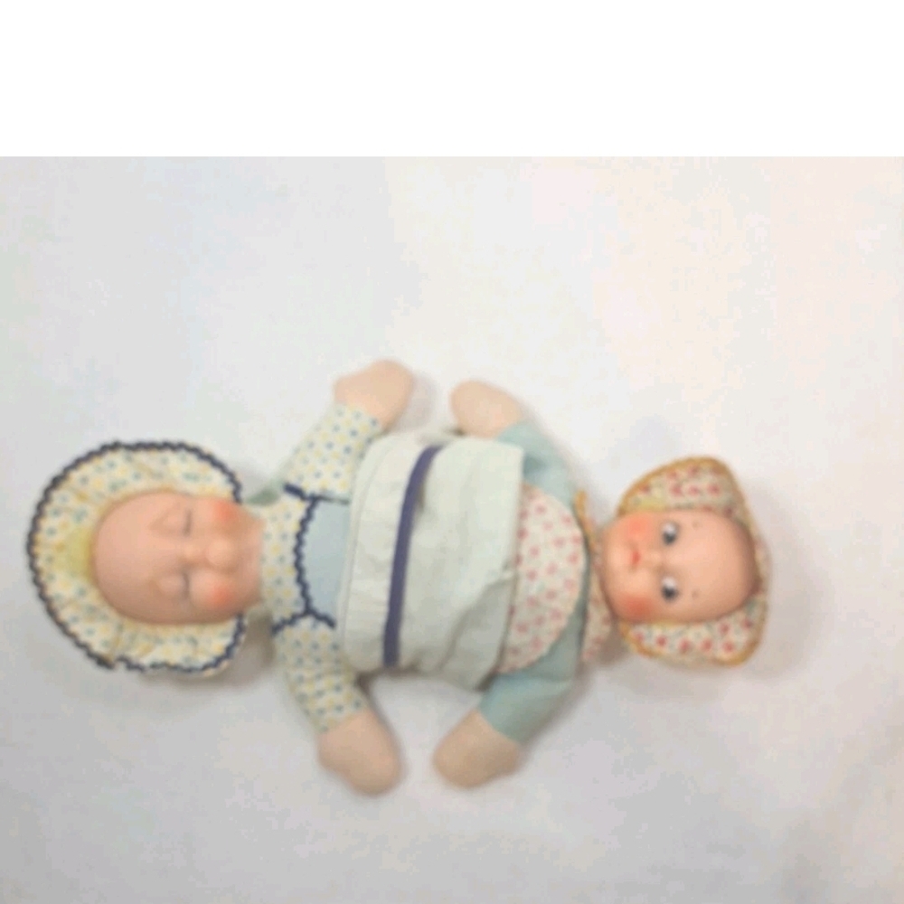 Vintage Knickerbocker Topsy Turvy Baby Doll Happy Sad Awake Asleep 12"-1960's